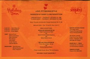 1986 Love Pittsburgh Style flyer